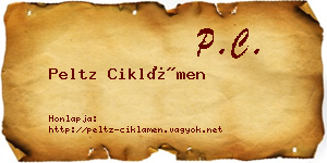 Peltz Ciklámen névjegykártya